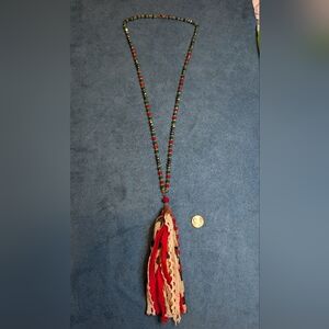 Bohemian Beaded Necklace with Tassel